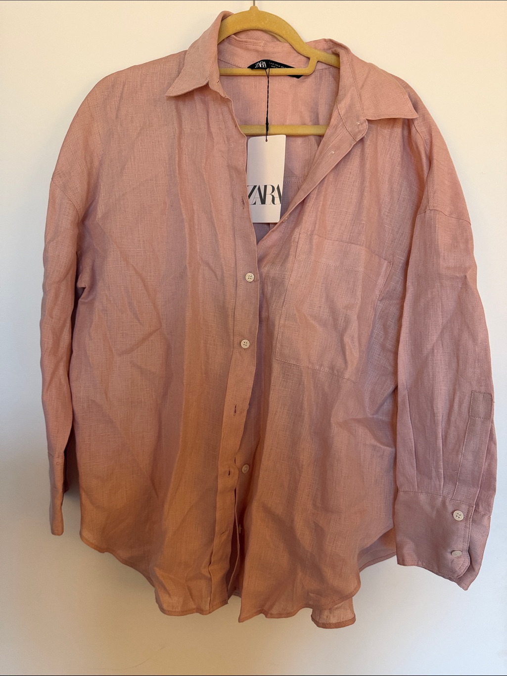 Zara Dusty Rose Button-Down Shirt
